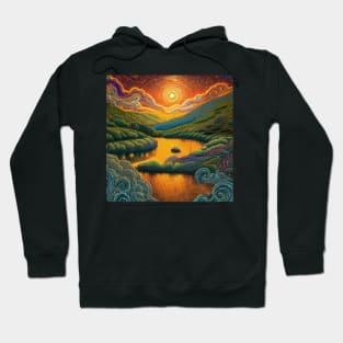 Retro Rainbow Reflections magical Hoodie